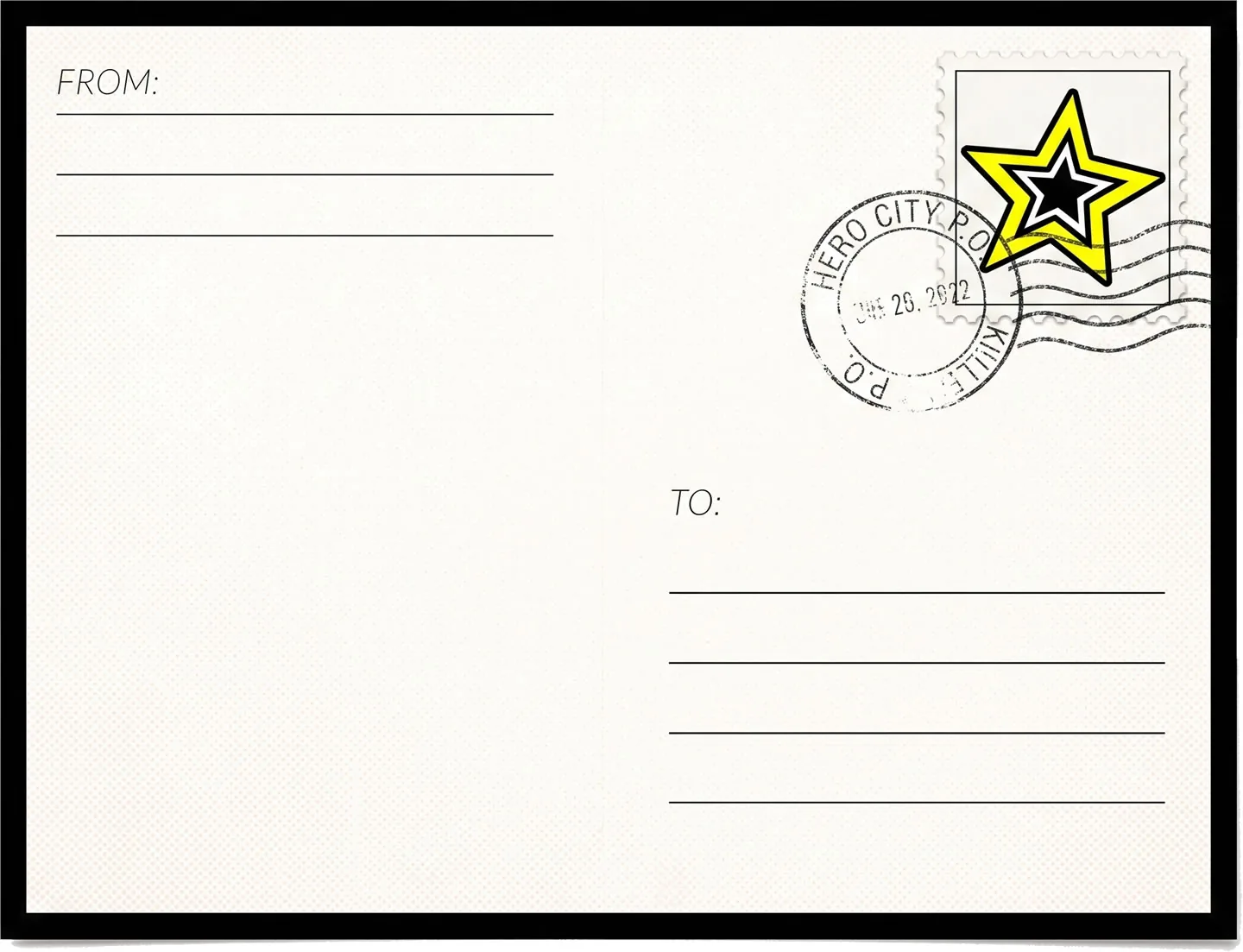 A postcard from your personal superhero